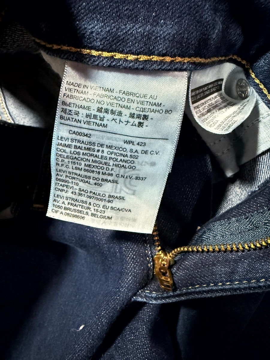 Levi's 31 Supreme Curve Jeans Womens 31x34 Blue Denim Low Rise