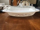 REAL Vintage Pyrex Golden Honeysuckle Casserole 033 1.5 Qt 1962-63 Gold W/LID