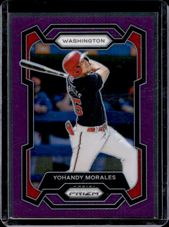 2024 Panini Prizm Yohandy Morales Purple #58/99 Nationals