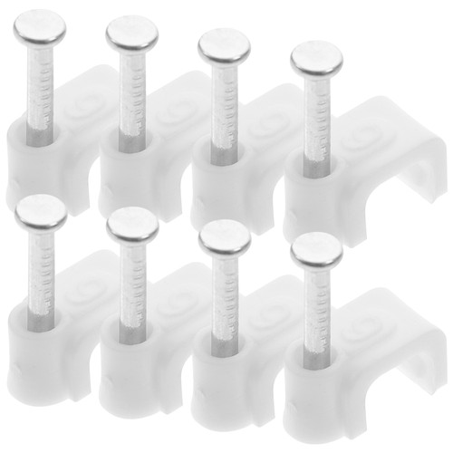 500 Pcs Wire Clamping Buckle Cable Staple Staples with Steel Nail - 第 1/12 張圖片