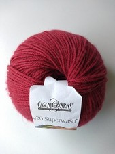 Cascade 220 Superwash Wool Yarn Color 314 Garnet - New skein