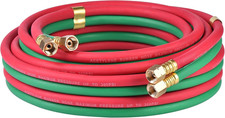 Oxygen Acetylene Hose Twin Welding Hose 1/4" 25FT - 300 PSI Red Green Torch