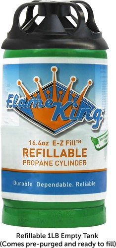 Refillable 1LB Empty Propane Cylinder Tank Reusable Safe and Legal Refill O - Picture 9 of 12
