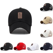 Unisex Mesh Sun Protection Baseball Cap Ball Hat Adjustable Visor Net Cap Solid