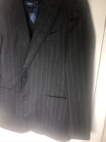 Blazer SUITSUPPLY Jort Patch HL Int da uomo spilla nera a righe lana taglia 40R nuovo di zecca - Foto 7 di 16