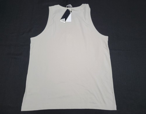 Adidas Mens Classic Multi Sports Tank Top IN6177 Black Wonder Alumina Beige - Picture 6 of 8