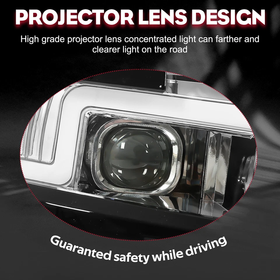 HECASA For 15-19 2016 Chevy Silverado 2500HD 3500HD LED Projector Headlights Foto 4 de 4