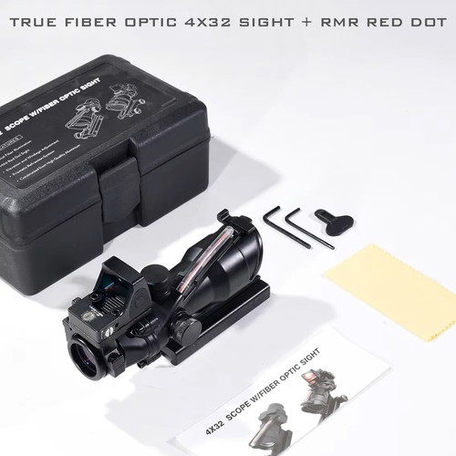 ACOG 4x32 True Fiber Optics Red / Green Chevron Red Dot Sight Tactical Scope - Picture 2 of 18