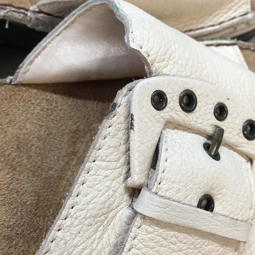 A2 by Aerosoles Sandals Womens 6 M Dread Stock Slides Beige Leather Wedge Casual - Picture 17 of 19