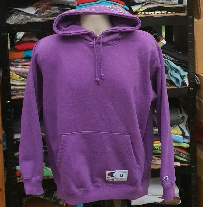 Sweat à capuche violet SS19 Supreme x Champion taille M medium