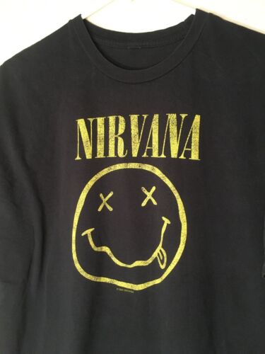 Nirvana Smiley T-shirt Vintage 1992 Kurt Cobain