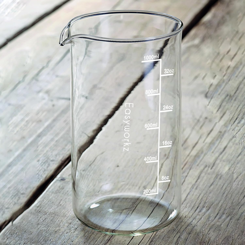 Borosilicate Glass Replacement Beaker for 1000Ml French Press Coffee Maker - Picture 2 of 12