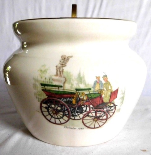Vintage "Sandland" Hanley Staffordshire Lid Jar Pot Locking Brass Lid England - Picture 2 of 5