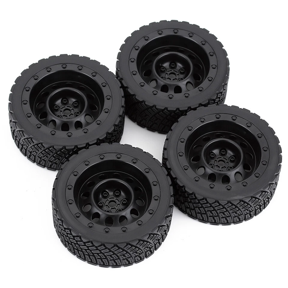 Austar 12mm Hex 67mm RC Rubber Tires Wheel for 1/10 Rolly WLtoys 1/14 144001 Car - Image 3 of 4