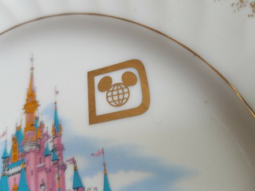 Vtg Disney Souvenir Plate * Cinderella's Castle * Original WDW Logo * Disneyana - Foto 5 di 10