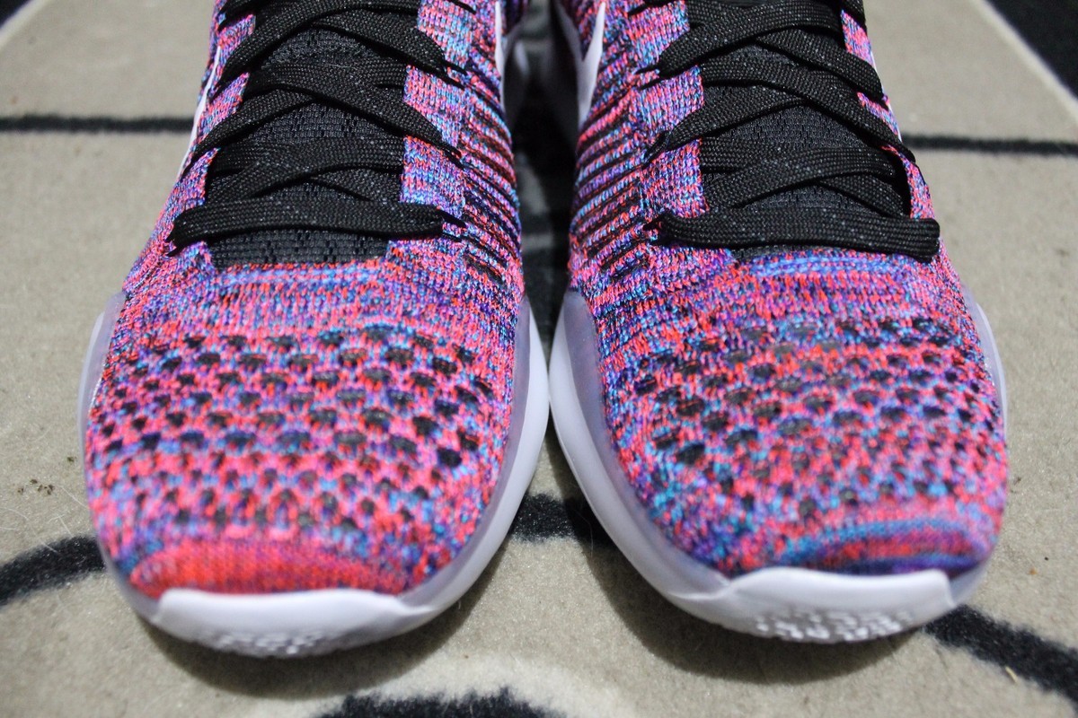 NEW Nike iD Kobe 10 X Elite Flyknit SZ 9 Multicolor White