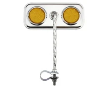 ALTALINE Bicycle Rectangle Square Twisted Mirror Chrome Amber