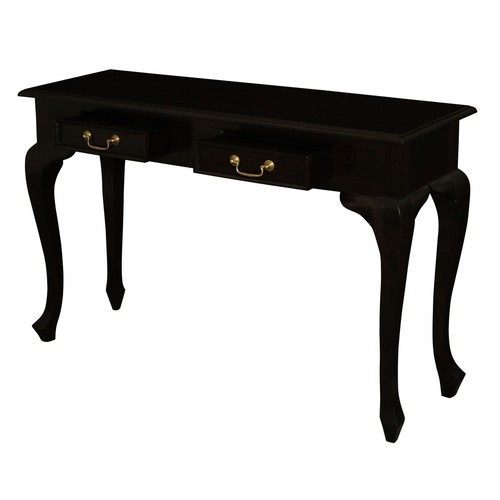 Hall Table, W120xD35xH76cm, Chocolate, Timber Table, Brown, 2 Drawers, Console. - Picture 7 of 9