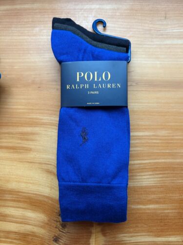 ¡Nuevo! Calcetines de vestir Polo Ralph Lauren 3 pares para hombre 6-12,5 - Argyle y estilos sólidos!! - Imagen 41 de 70