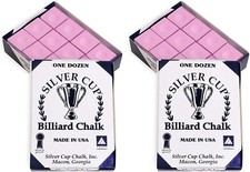 Silver Cup Billiard Chalk - 2 Dozen Pink 