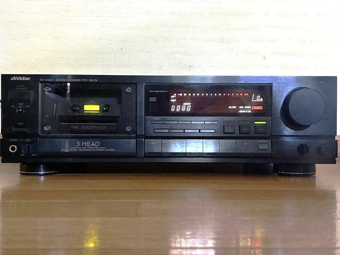 Victor TD-V631 3 Head Stereo Cassette Deck Serviced Vintage