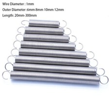 Extension Spring Wire Dia 1mm Springs with Hook Tension Spring Stainless Steel