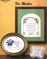 Yarn Tree Designs FOR MOTHER 3 Cross Stitch Charts/Leaflet OOP samplers flowers
