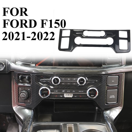 For 2021 Ford F150 F-150 ABS Carbon Fiber Central Control A/C Panel Cover Tirm - Picture 3 of 7