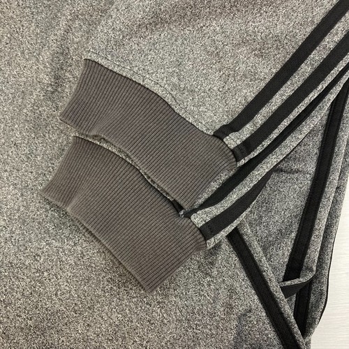 Adidas Joggers Mens Small Gray Three Stripe Sides Elastic Waist Sweatpants - Picture 2 of 14