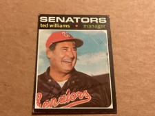 1971 Topps Baseball Card Set Break #380 Ted Williams - EX - Lite Corner Wear 