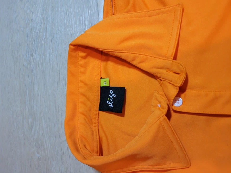 Sligo Orange Solid Golf Polo performance EXTRA LARGE pocket  - Image 4 of 4