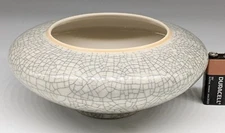 Andrew MacCorkindale Studio Art Pottery Crackle Glaze Vase Ikebana