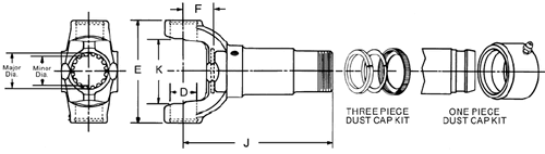 Spicer 3-3-3001X 1350 Sleeve Yoke Dana 50 IFS - Bild 3 von 3