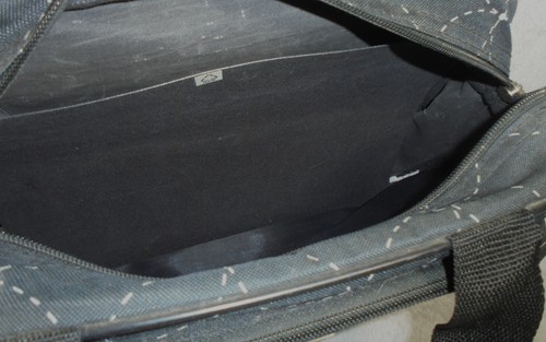 Overnight Bag Black White Canvas Nylon Carry On for Airline Travel - Picture 16 of 17