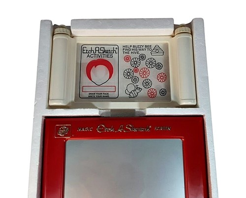 Vintage 1981 Classic Ohio Art Etch A Sketch Drawing & Game Center (NEW) - Picture 4 of 5