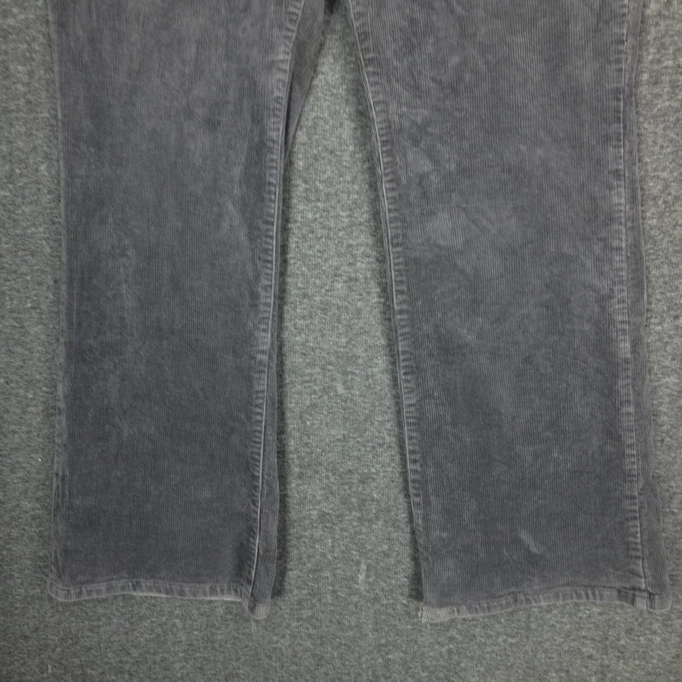 Pantalones de pana gris de mezclilla vintage Y2K Chaps para mujer talla 16 tiro alto corte bootcut Foto 3 de 4