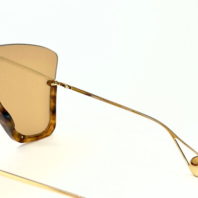 GUCCI GG0540S STAR 0540 Blonde Havana Mirrored Mask Oversized