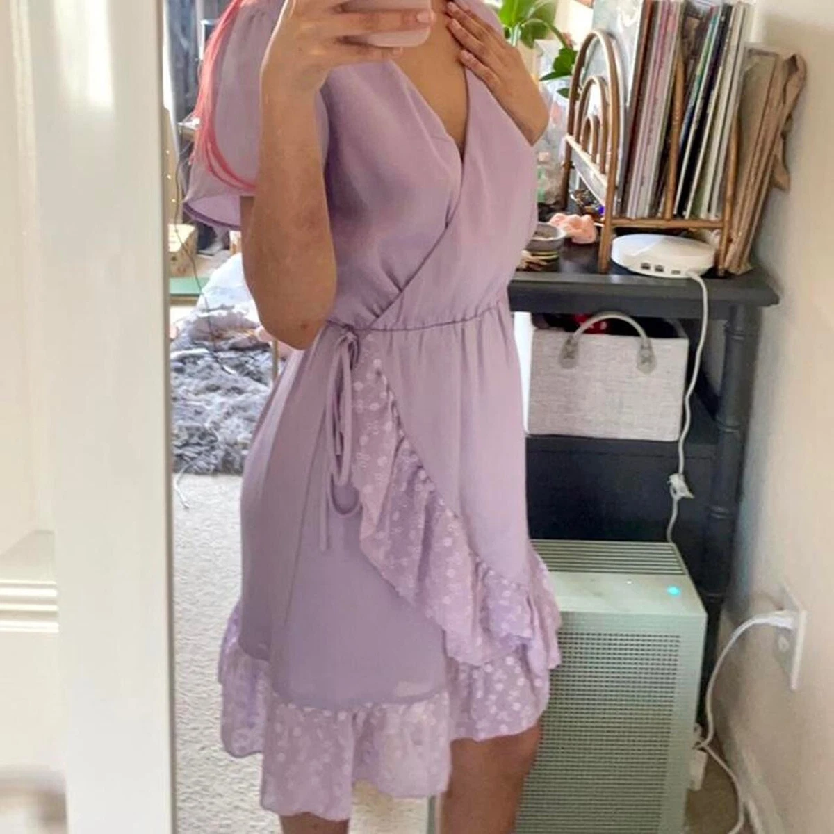 Francesca's purple top lace dress