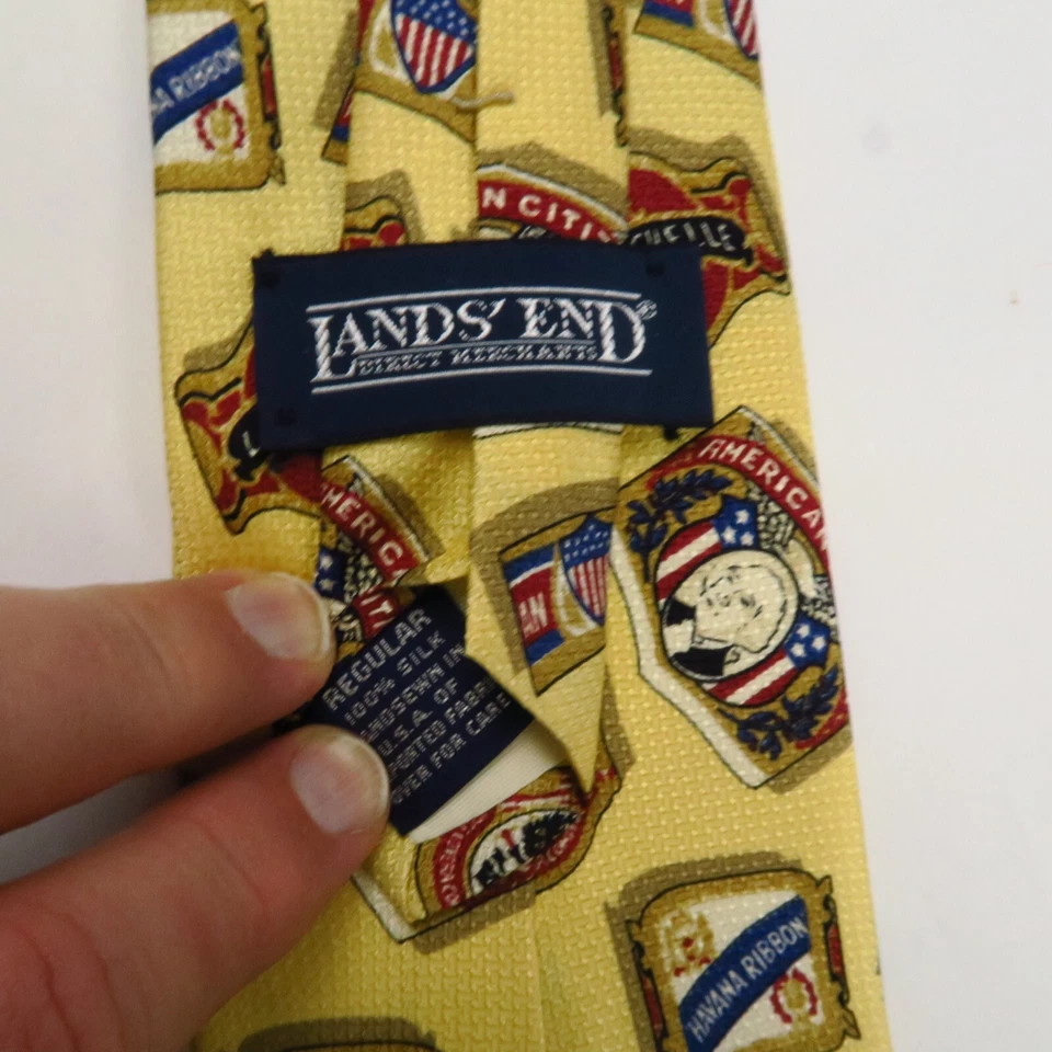 Lands End Cigar Bands Gold Tie Lovera Havana Ribbon La Rochelle 58"x3.5" Smoke - Image 3 of 4