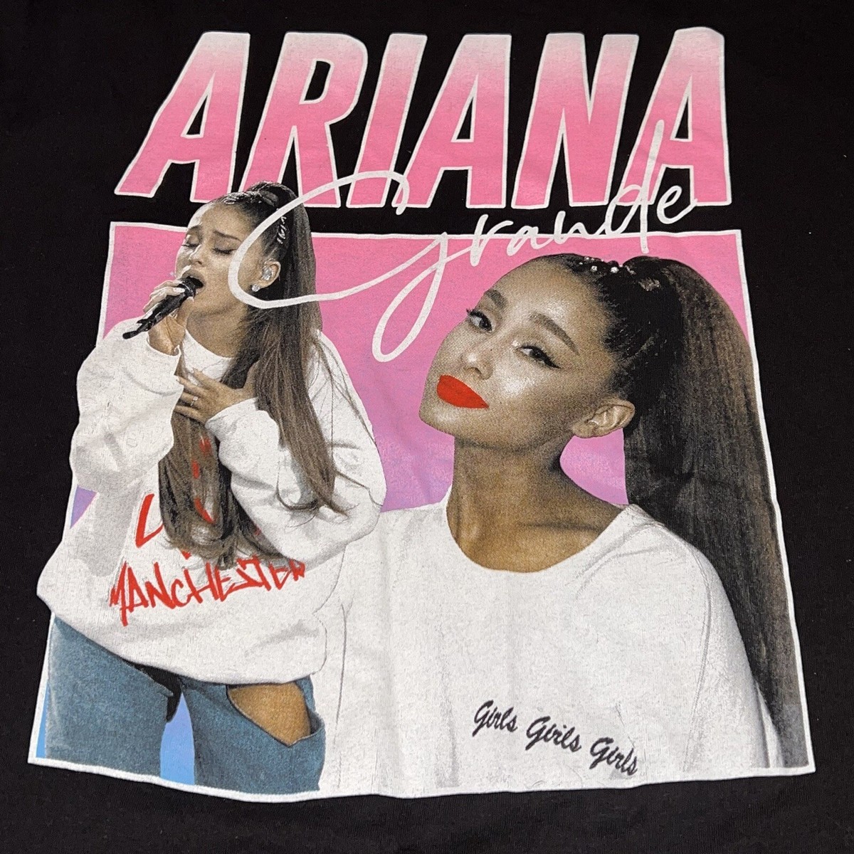 Ariana Grande T-Shirt Size XL Black | eBay