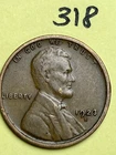 1923-S LINCOLN WHEAT CENT, rare date, "EXTREMELY FINE" grade,  #318