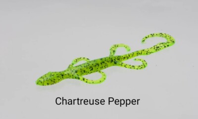 Zoom Super Salt Plus Lizard 4  Mini `´  Chartreuse Pepper  EIDECHSE, Angelköder