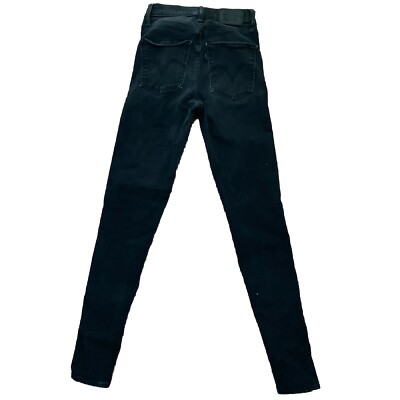 Levis Jeans Womens 26 Black Mile High Super Skinny Stretch Premium Denim