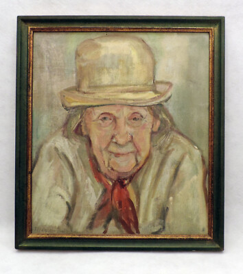 Ölgemälde von Inge Thiess-Böttner mit Porträt von Etha Richter (1883-1977)