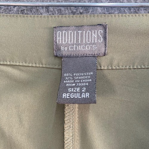Additions by Chico's olivgrüne Golfhose Hosen Taschen Größe 2 Regular - Bild 7 von 8