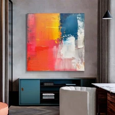 Wall Art Colorful Graffiti Abstract Painting Red Painting Yellow Painting