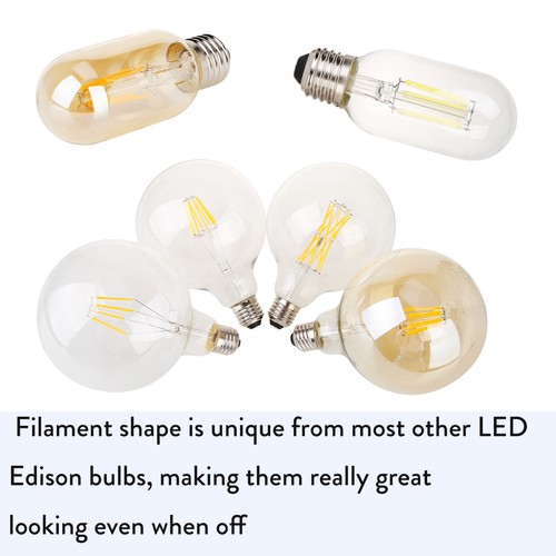 Vintage Retro LED Edison Filament Light Bulb E27 4W 6W 8W 12W 16W 110V 220V Lamp - Picture 3 of 12