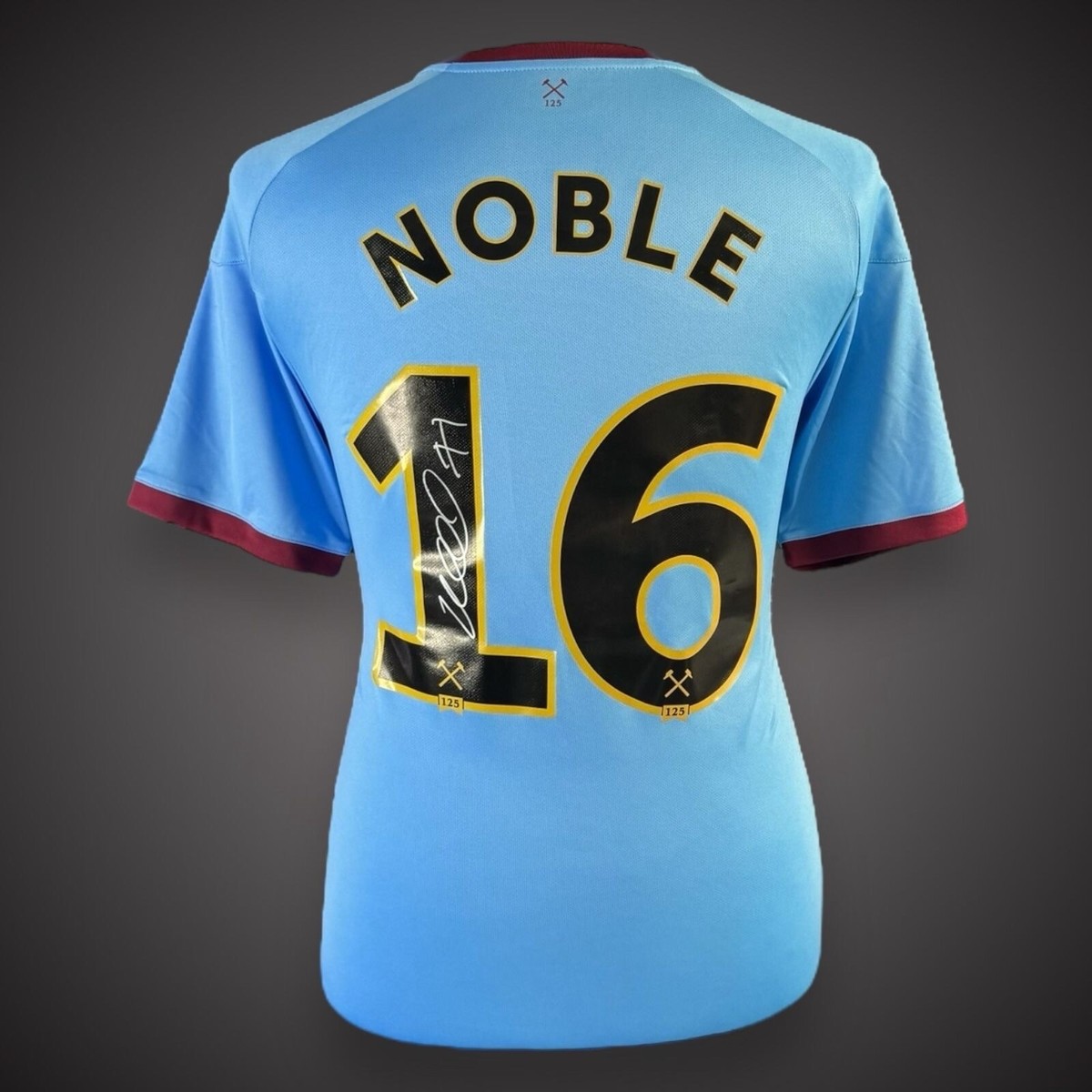 Mark Noble Hand Signed West Ham Football Shirt With COA £299