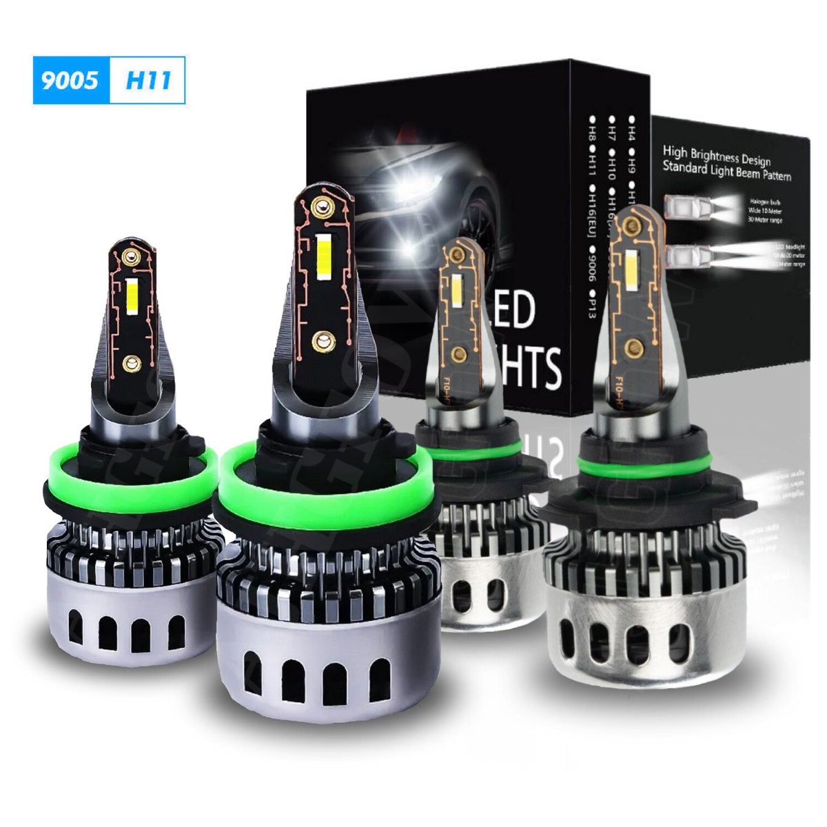 9005+h11 LED Headlight High Low Beam Bulbs Kit for Nissan Quest 2011 2016