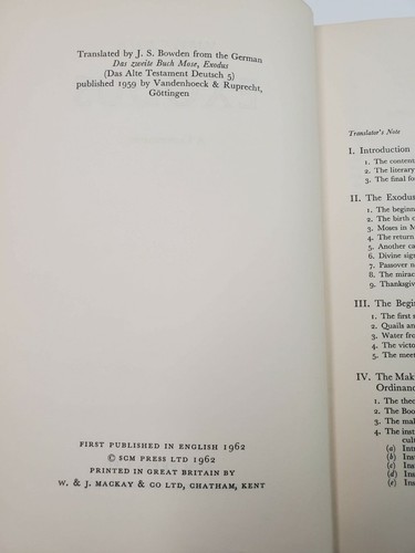 Old Testament Library Exodus A Commentary Martin Noth Hardcover 1962 SCM Press - Picture 4 of 6